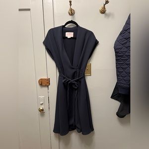 Gal Meets Glam Navy Wrap Dress